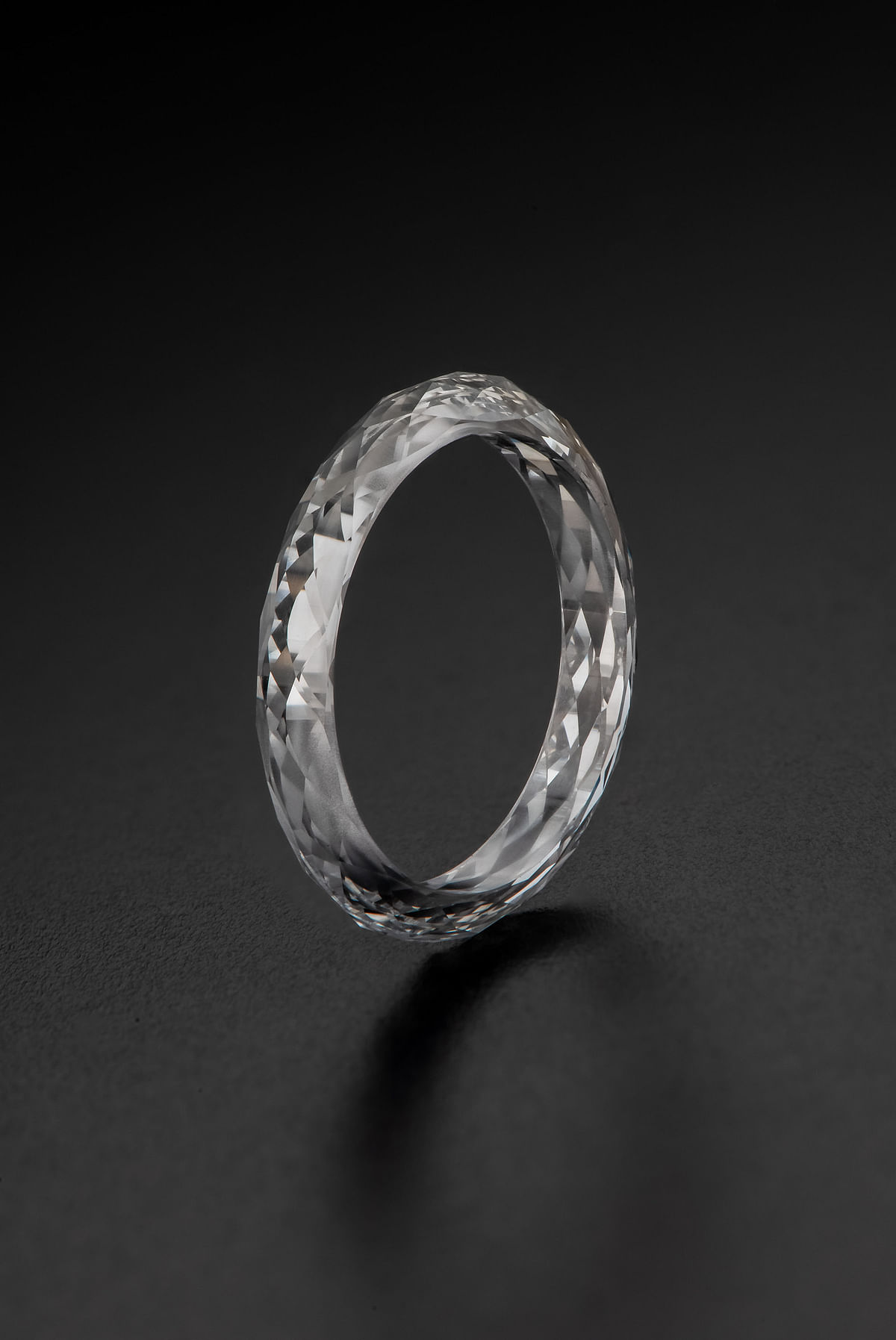 The 4.04 ct ring fashioned from a single-crystal CVD laboratory-grown diamond